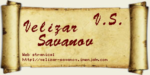 Velizar Savanov vizit kartica